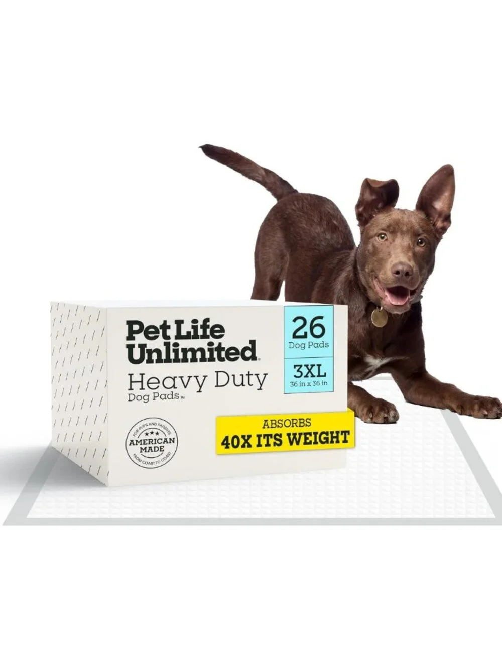 Heavy Duty 3XL Puppy Pads for Dogs - Leak-Proof, Super Absorbent, Quick-Dry, 26